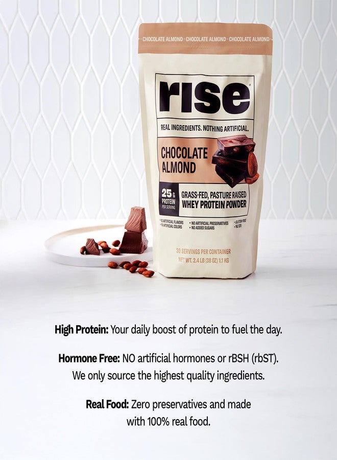 رايز مسحوق بروتين مصل اللبن من رايز، مُستخلص من أبقار تتغذى على العشب - عينة بنكهة الشوكولاتة واللوز | 25 غرام بروتين، خالٍ من النكهات والألوان والمواد الحافظة الاصطناعية - خالٍ من السكر، خالٍ من الغلوتين، خالٍ من الصويا (حصة واحدة) - Image 4